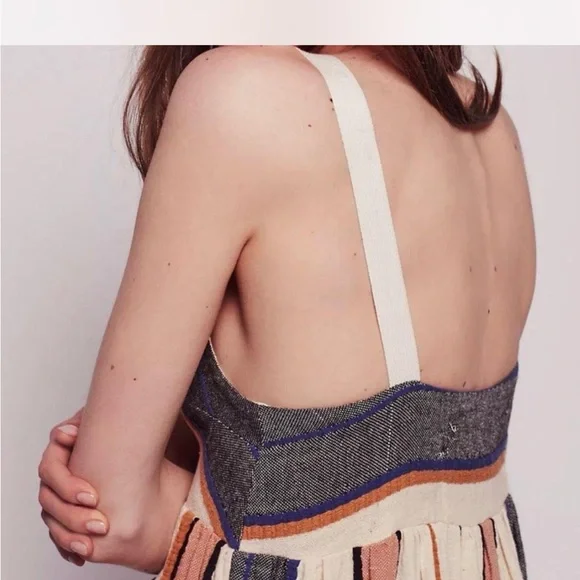 Free People Bloom Striped Midi Dress - Picture 4 of 6